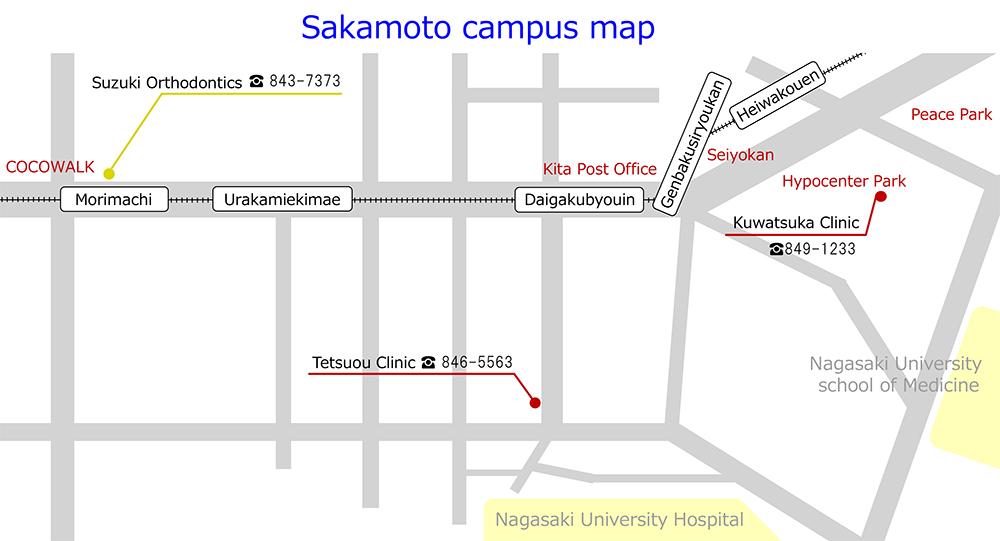 Sakamoto campus map
